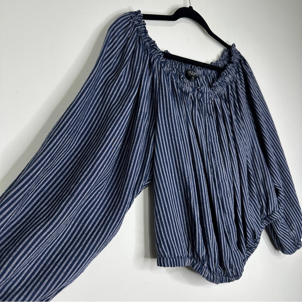 RAG & BONE Mimi Stripe Linen Blend Blouse Sz S - Picture 6 of 11